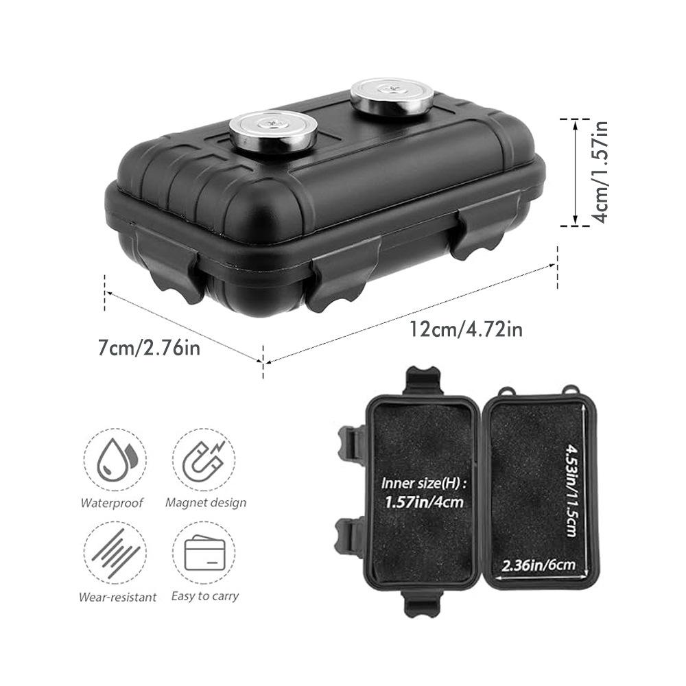 Under-Car Hidden Magnetic Storage Box, Waterproof Portable Tactical Tool Case for Camping