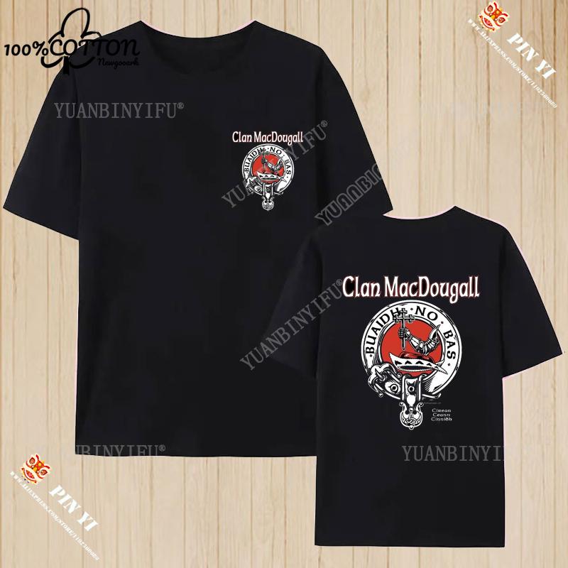 Harajuku Clan Fraser of Lovat Clansman’s Crest Badge Print Summer Trending Unisex T Shirt 100% Cotton O-neck Short-sleev