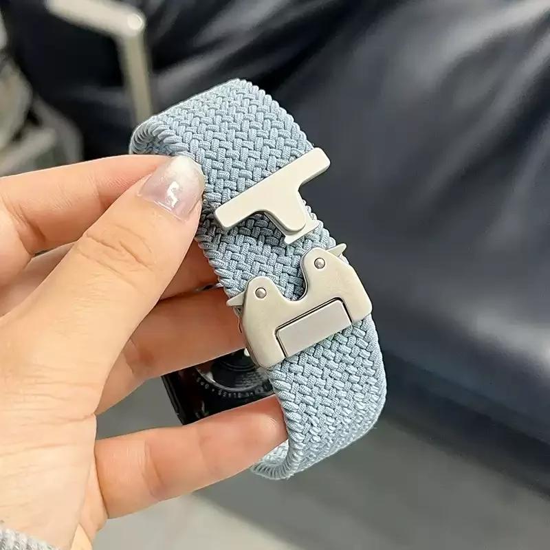 Braided Solo Loop Strap For Apple Watch Ultra 2 band 49mm 44mm 45mm 46mm 40mm 41mm 42mm Bracelet iWatch Series 10 9 SE 8 7 6 5 4