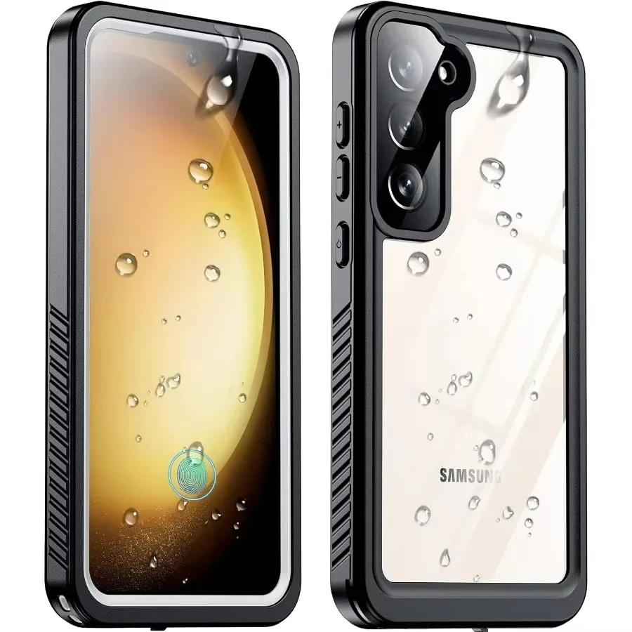 

For Samsung S25 Edge S24 Ultra S23 Plus S24 FE IP68 Waterproof Phone Case Underwater Diving Dustproof Shockproof Protect Cover For Galaxy S25 Plus чорний