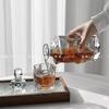 irregular Crystal Glass Bottle, Wine Decanter, Whiskey, Liqour Pourer, Home Bar Vodka Beer Bottle Jar, JR