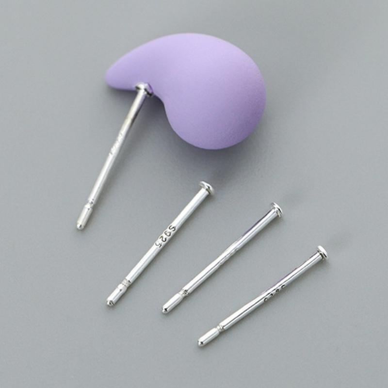 10 Pares de Agujas para Piercing de Oreja Hipoalergénicas Pendientes de Botón para Oreja Tono Plateado para Usuarios Primerizos Unisex Accesorios de Pines para Oreja