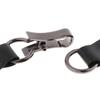 Metal Buckle Hooks Black PU Leather Toggle Buttons Sewing Fasteners for Leather Craft Clothing DIY