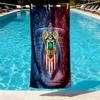 Club Deportivo Guadalajara Print Beach Towel Design, Soft, Lightweight. for Home Bathroom, Spa, Pool, Yoga, Surfing, Camping, Gift for Family, Friend