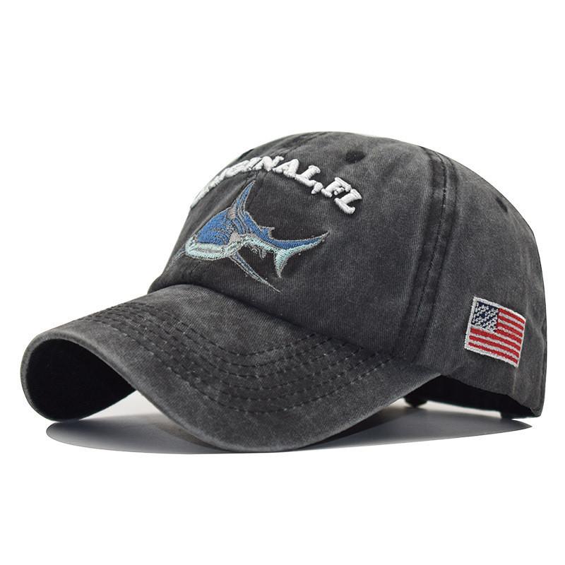 Cap Shark Animal 3d Embroidery Baseball Cap Made Sunscreen Cotton