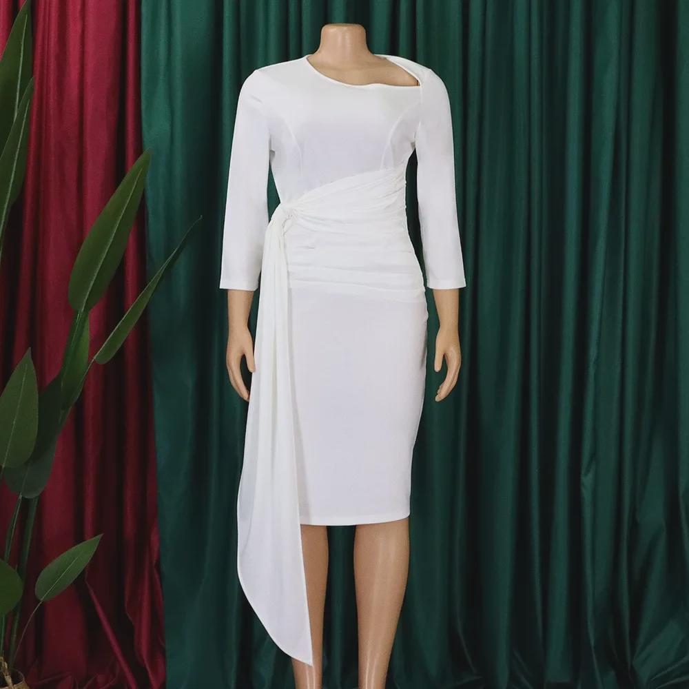 Robe plissée à bretelles OL pour femme - Collection Automne/Hiver 2022: Couleur unie, élégant, style européen et américain