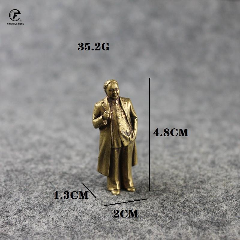 Pure Copper Retro Crafts Chairman deng xiaoping Figurine Living Room Decor Car Ornaments Home Furnishings Decoration key chain