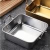 Korean Square Food Serving Trays Stainless Steel Snack Dishes Household Tiramisu Tray  Vegetable