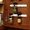 Over Door Spice Rack Organizer - Adjustable Plastic Holder for Condiment Bottles, No Drill Space Saving Kitchen Shelf with Clamp