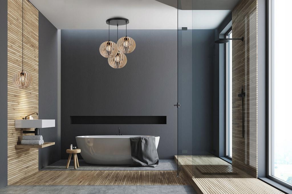 MODERN WOODEN LED CEILING HANGING LAMP