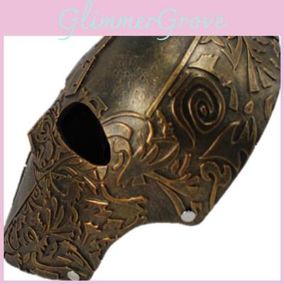Stupenda Maschera da Soldato Biochimico in Rame e Argento Perfetta per Costumi di Halloween