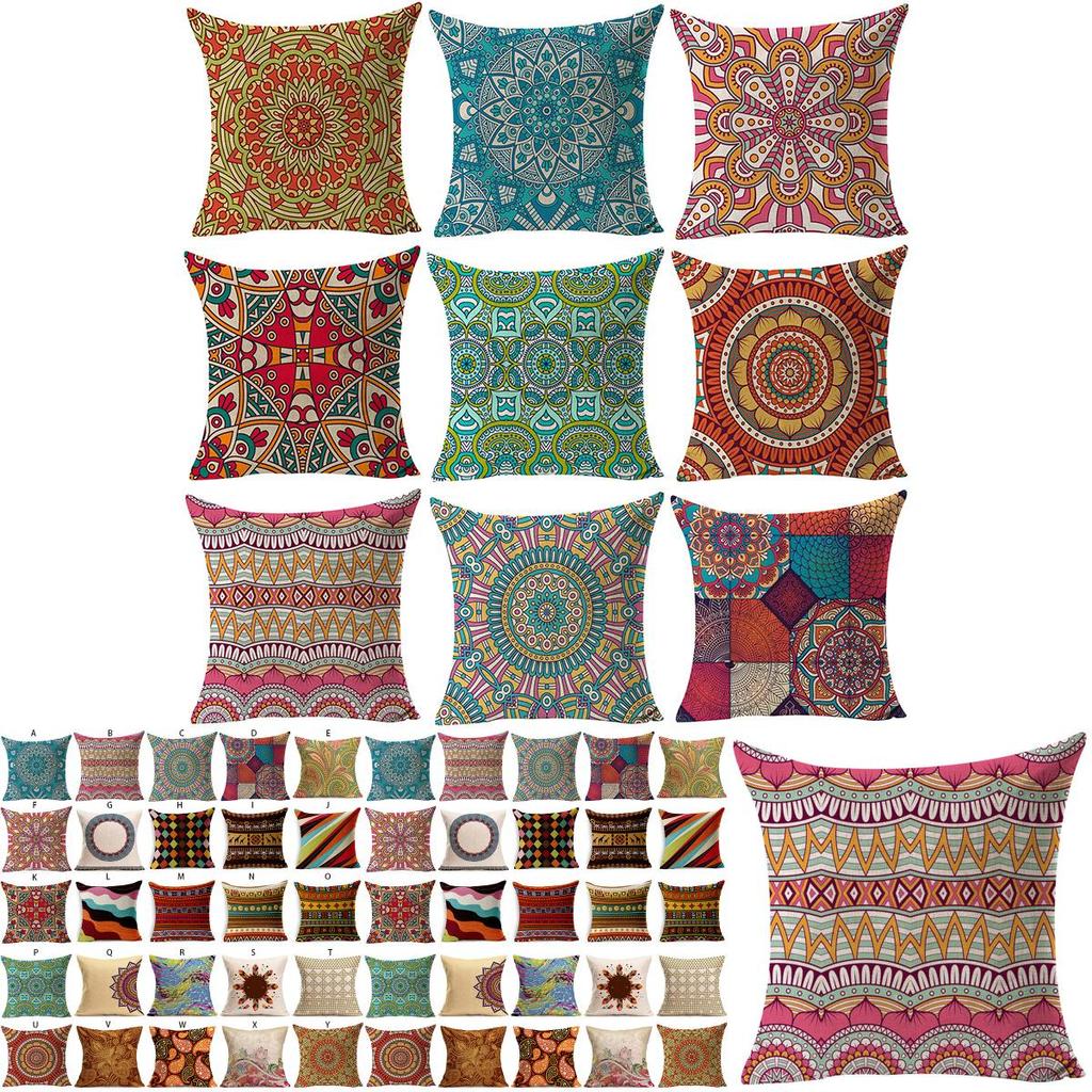 Timeless Design National Ancient Pattern Cotton Linen Pillowcase For Sophisticated Style