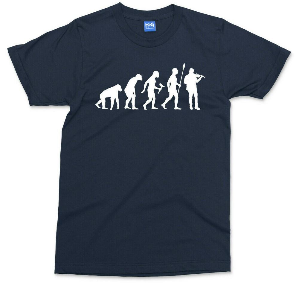 Violin Player T-shirt Violinist Evolution Women Music Instrument - Ladies Tee