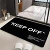 Keep Off Area Rugs Floor Mat Black and White Carpet Door Mat Rug for Bed Sofa Decoration Protect Your Personal Space