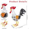 Chicken Yard Art Sculpture Garden Statue Animal Figurine Farm Outside Iron Crafts Decorative