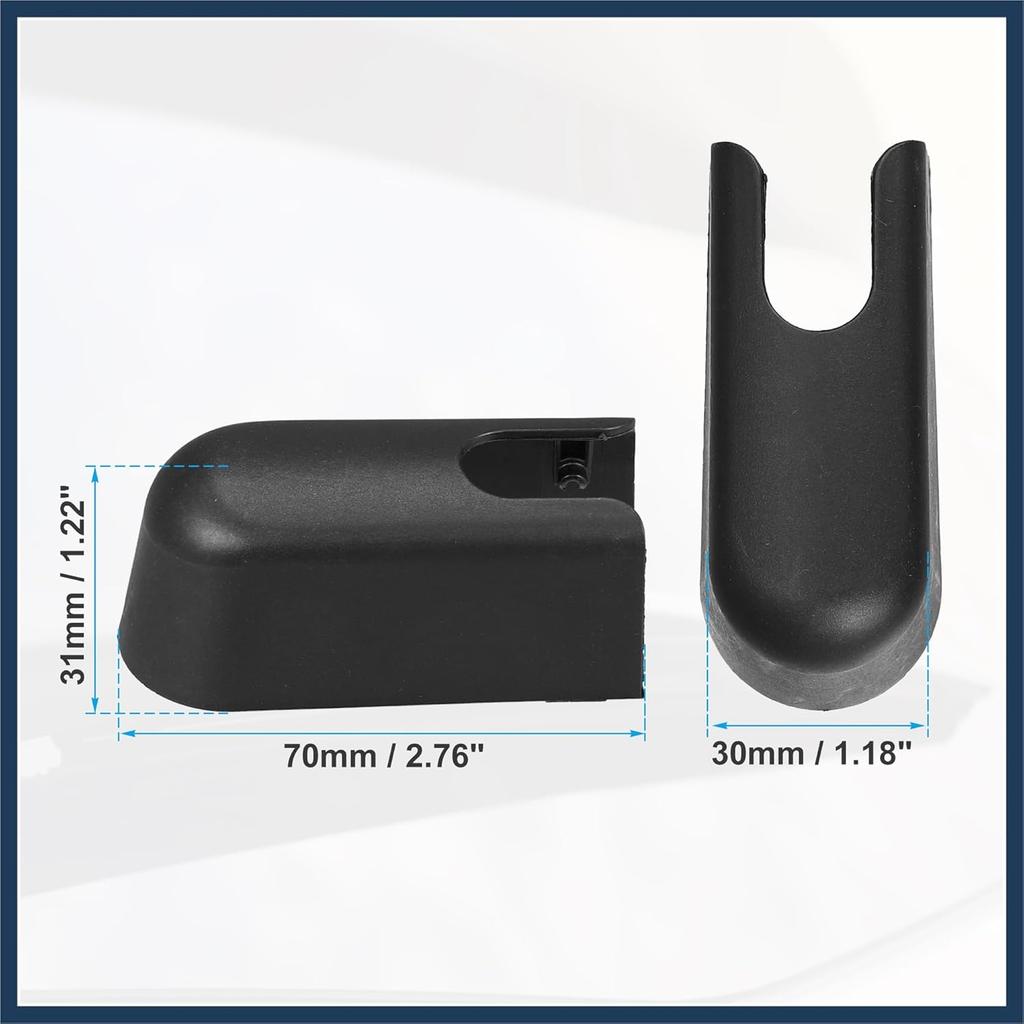 Rear Windshield Wiper Arm Nut Cover Cap Fit for Ford Edge - Pack of 1 Black Stylish Design