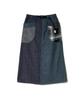 [go Slow Caravan] 350207 WOOL-LIKE FABRIC Crazy Side Pocket Skirt, Gray, Free Size