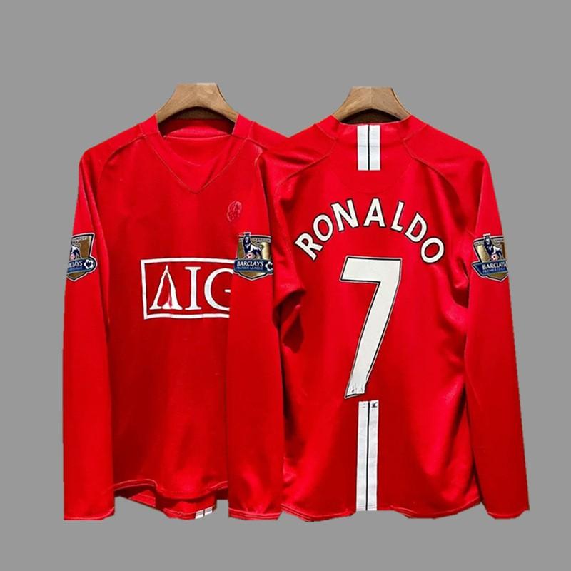 Retro Long Sleeve Football Jersey - Beckham Zidane Messi Ronaldo Classic Soccer Shirt