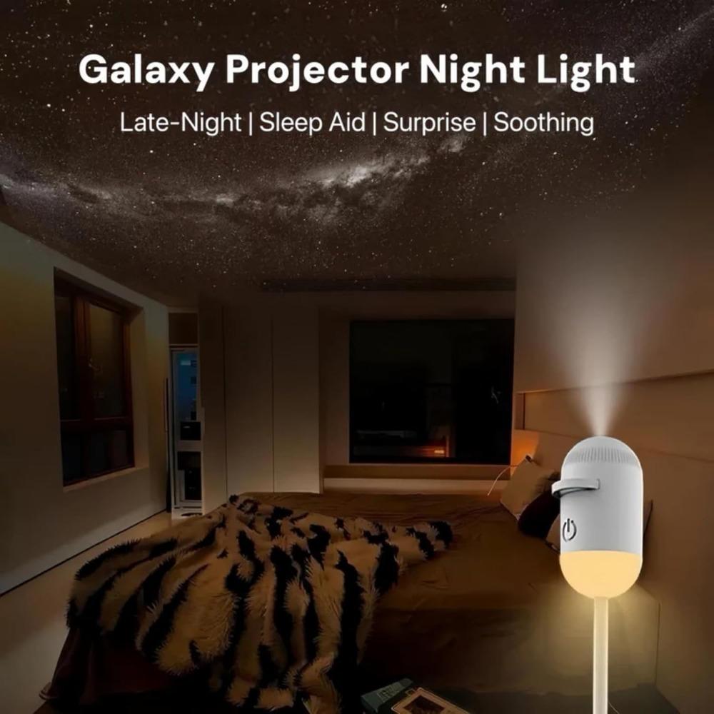 2-in-1 Starry Sky Projection Night Light, USB Portable Starry Sky Projection Night Light, Suitable for Bedroom, Mini LED Wall Light