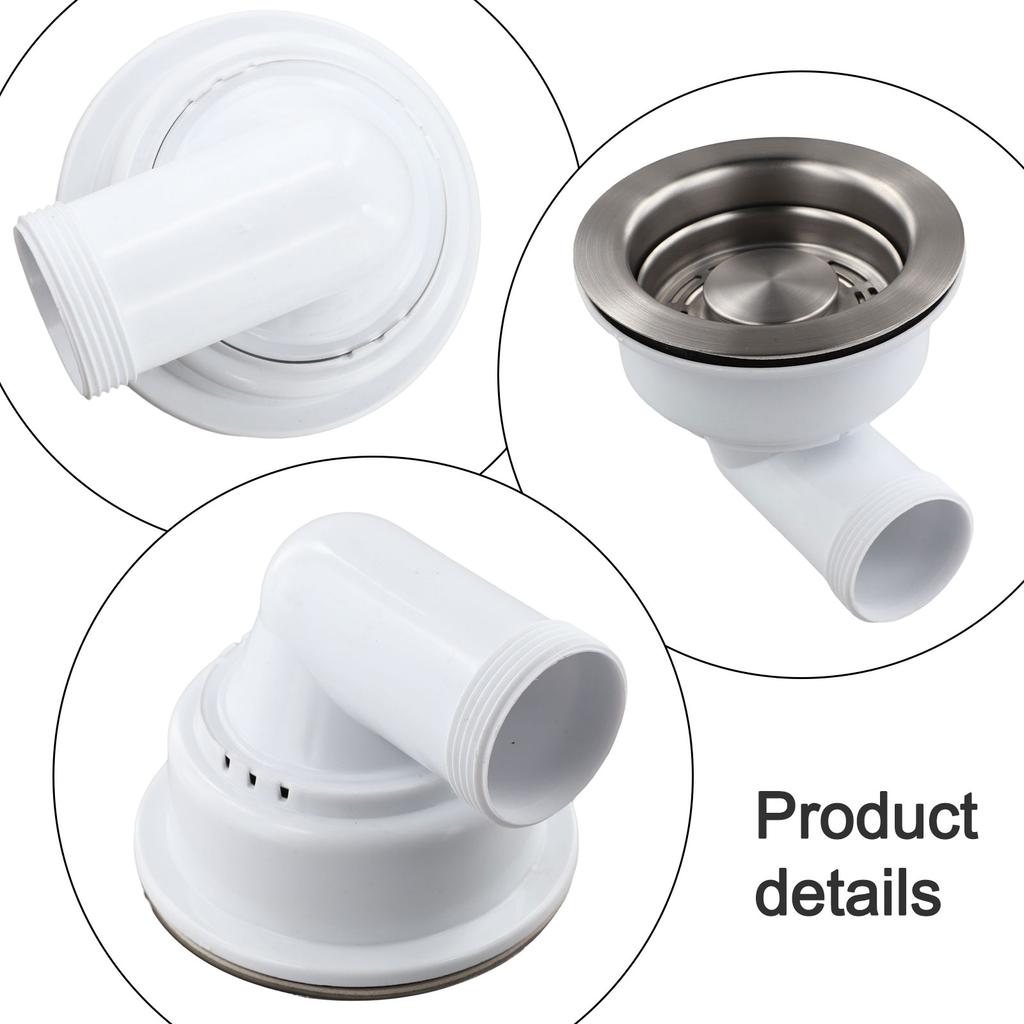 Stainless Steel Sink Strainer with Large 79mm Diameter for Effective Food Particle Capture and Drain Performance