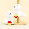 Cute Seal Plush Keychain Fluffy Toy Ultra-soft Stuffed Animal Bag Accessory