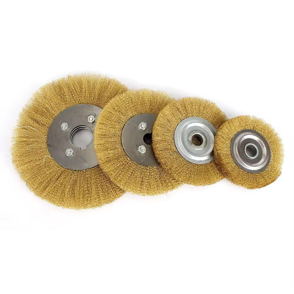 1Pcs Metal Polishing Abrasive Tool Pure Brass Brush  For Metal Derust Wood Deburring