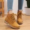 Fashion Platform Boot Winter Warm Snow Boots Ladies Ankle Outdoor Thick Bottom Sneakers Non-slip Lace Up Plus Size 36-42 Shoes for Women