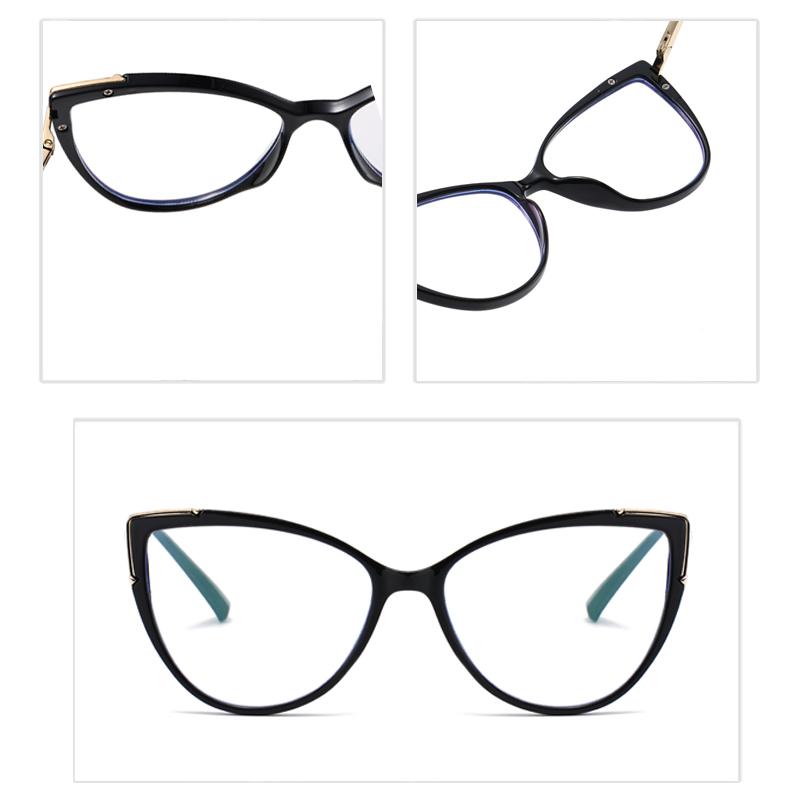 Personality Cat Eye Anti-Blue Light Spring Hinged Glasses Cross-Border Men Women Glasses Shopping Leisure Advanced Frames