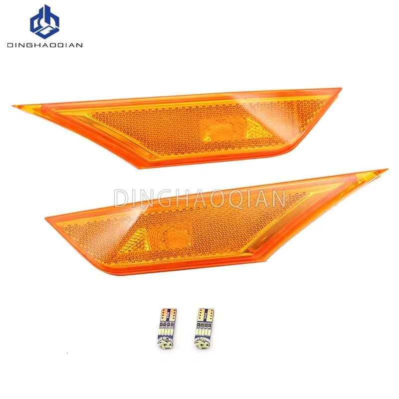

Dinghaoqian Car Side Marker Signal Lights Marker Lamp Lens LED Bulbs For Honda Civic 2016 2017 2018 34350-TET-H01 34300-TET-H01 1pair