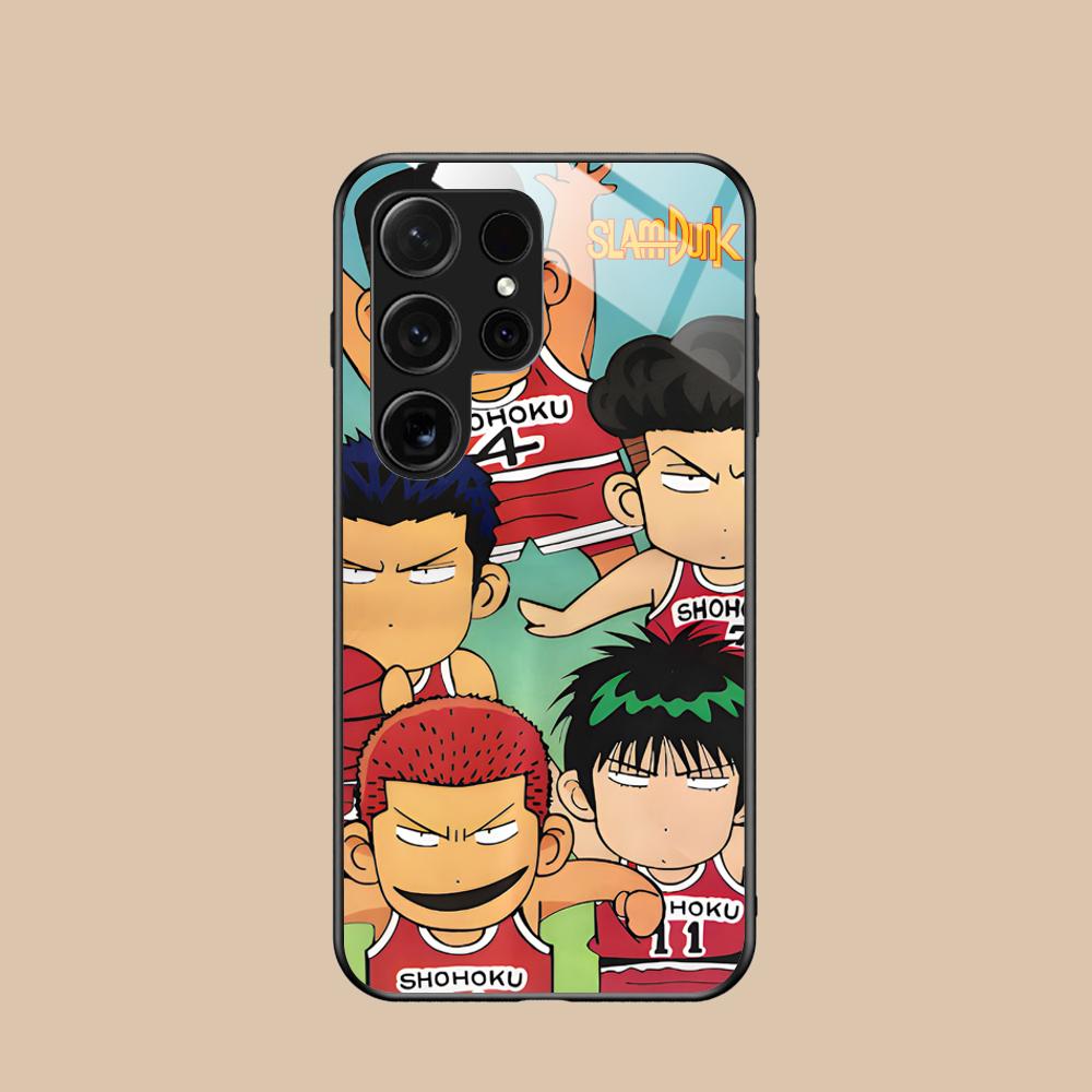 Anime Slam Dunks Phone Case for Samsung Galaxy A56 55 54 53 52 51 36 35 34 23 16 15 5G Glass Colorful Cover Smartphone Luxury