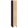 Bathroom Cabinet Black Oak Effect 30 x 30 x 183.5 cm