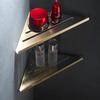 304 Stainless Steel Brushed Gold Bathroom Shelf Wall Mounted Shower Storage Shelf Toilet Corner Bracket Bathroom Hardware