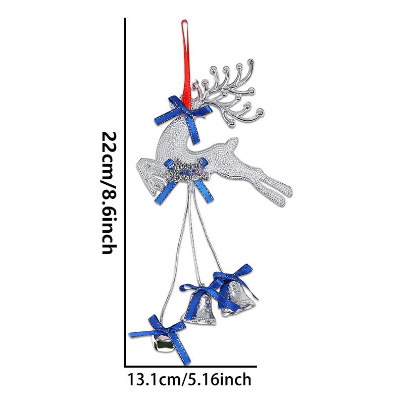 

1 шт. С Рождеством Христовым, Новогодняя вечеринка, Подвеска на елку, Лось, Пластиковый баннер для украшения дома, вечеринки, 2026, Рождественский подарок, Навидад 1Pcs серебряный