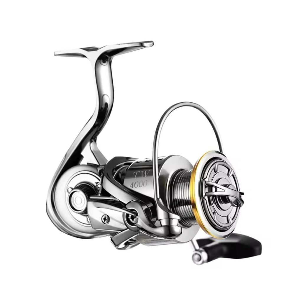 Fi's+7 Spinning Reel 4000 Drag Force 13kg Gear Ratio 5.5:1 LeftRight Interchangeable Handle 12+1BB Ball Bearings Compatible with Multiple Fish