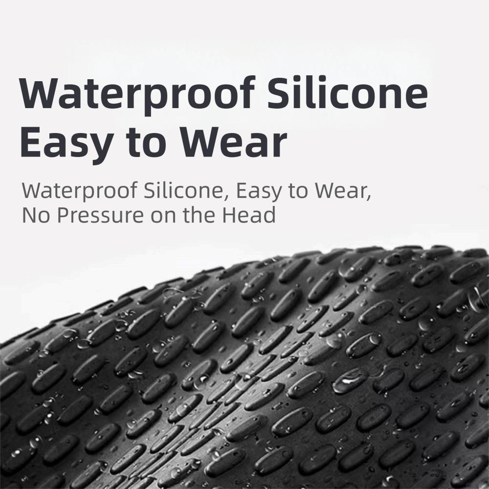 High Elasticity Silicone Swimming Cap Solid Color Swim Head Hood Diving Hat  Swimming Pool