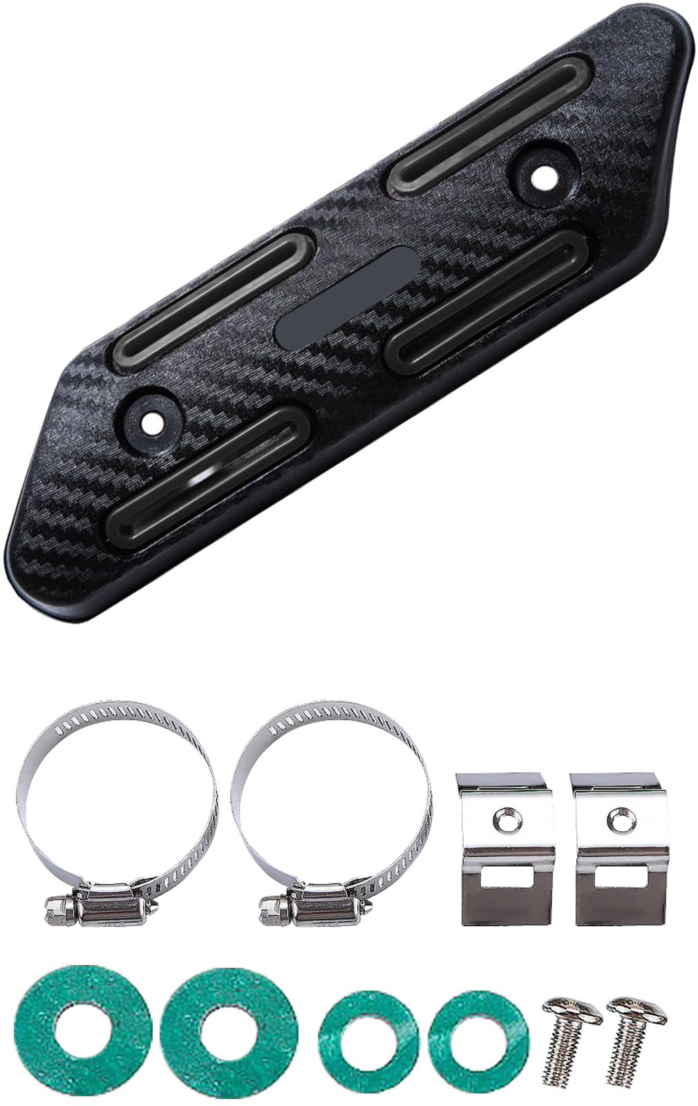 UB-Lab. Motorcycle General Purpose Muffler Heat Guard Motorcycle Stainless Steel чёрный