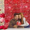 Love Heart Valentine's Day Rain Curtain Bowknot Plastic Valentine's Day Party Backdrop Party Accessory 2M