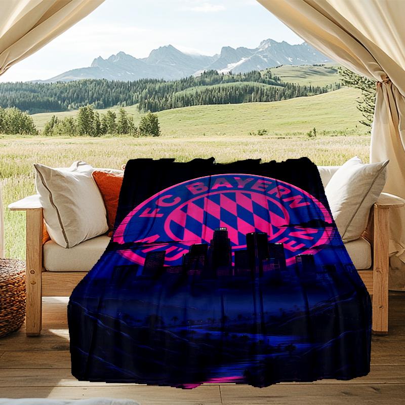 1PC FC Bayern München Printed Soft Flannel Blanket Throw for Adult Bedroom Living Room Sofa Camping Travel Fan Gifts Christmas Gifts
