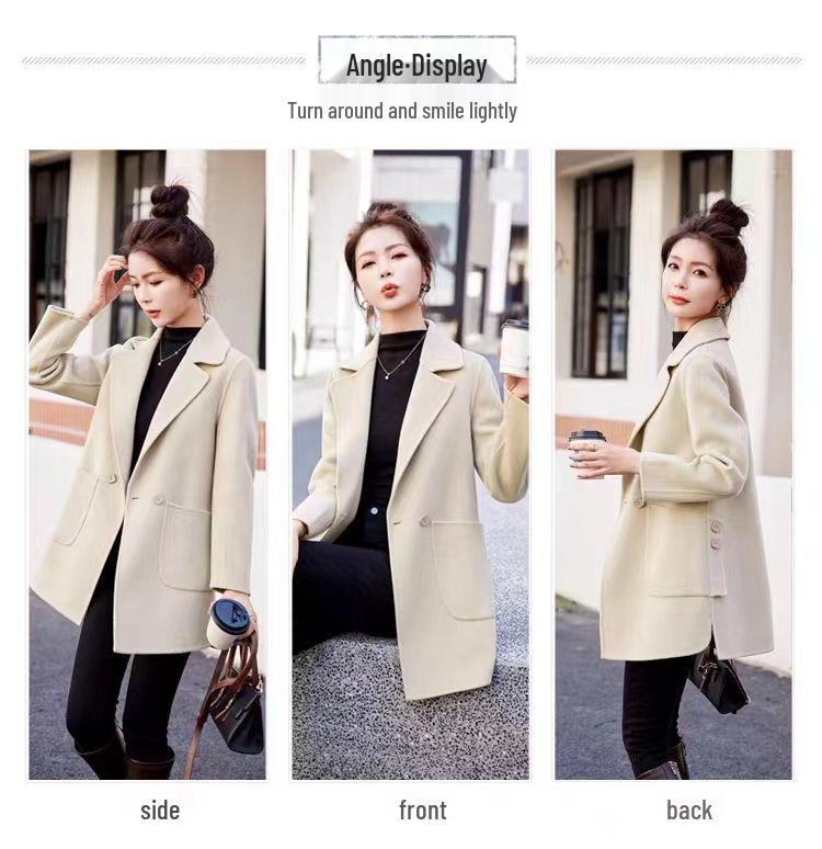 Women's High-End Woolen Coat for Spring and Autumn 2025