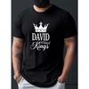 European Size DAVID the King of Kings Print Tee Shirt, Tees for Men, Casual Short Sleeve T-shirt for Summer