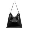 Genuine cowhide leather women's shoulder bag, stone pattern, large capacity travel hobo bag, underarm large bag