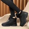 Waterproof Women Winter Ankle Boots Front Zipper Plush Snow Boots Non‑Slip Warm Outdoor Cold‑Proof Short Booties