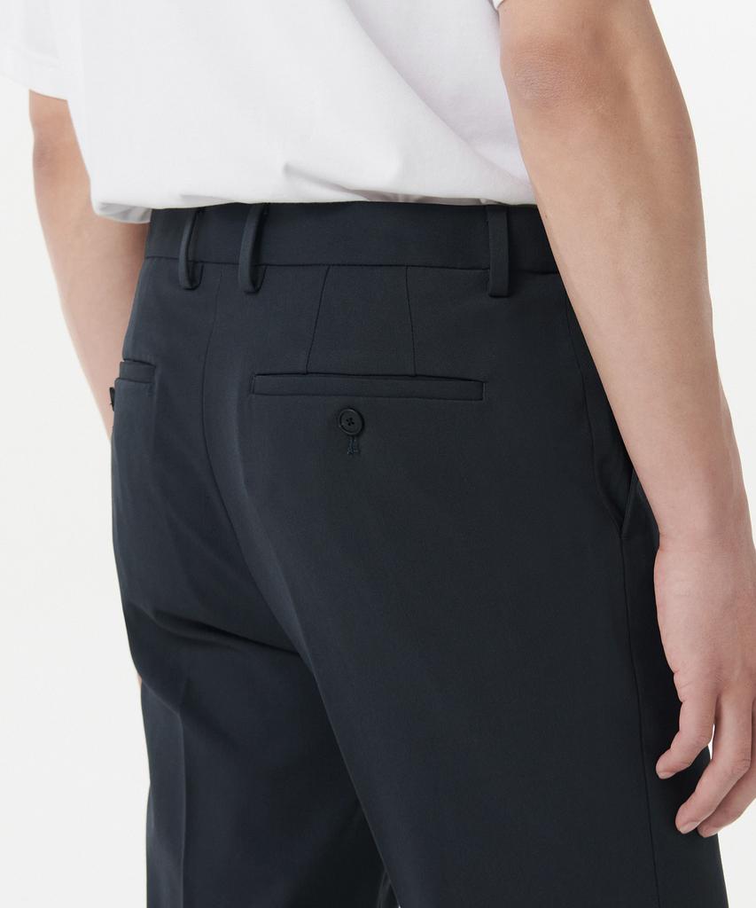 MUSINSA STANDARD Tapered Hidden Banding Crop Slacks [Iron Gray]
