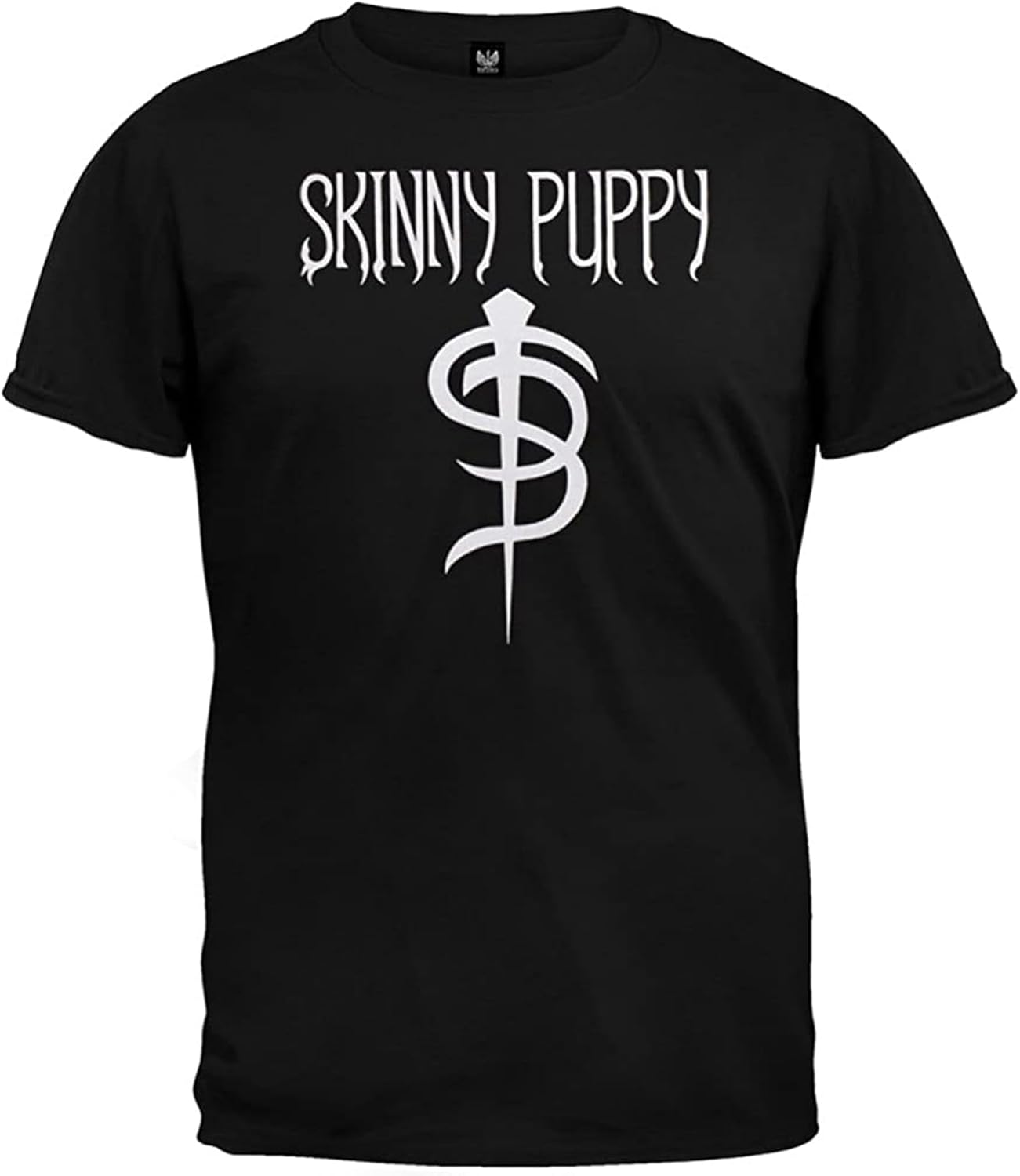 Skinny Puppy Mens Logo T Shirt Casual Custom Short Sleeve Cotton Black M чёрный