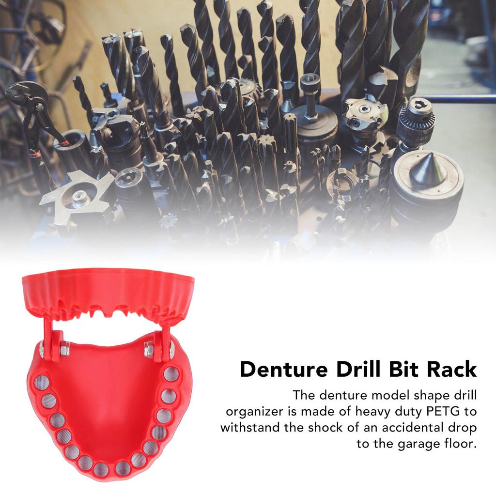 Denture Drill Bit Holder 28 Drill Bits   Portable Denture Bit Holder with Magnet