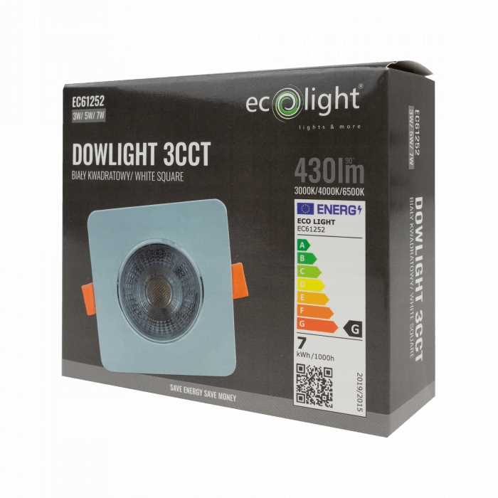 Downlight Oprawa Oczko Spot Led Cct 3W / 5W / 7W Regulowana Barwa I Moc