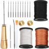 Interchangeable Copper Awl Set Solid Copper Handle Drill Eye Needle Awl Shoe Sole Repair Copper Handle Punch
