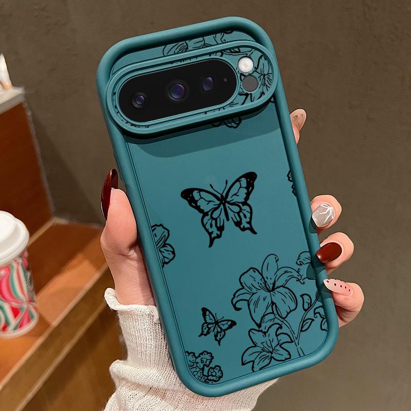 Butterflies Pattern Case For Google Pixel 10 9 Pro XL 9A 8A 7A 8 7 Pro Shockproof Soft Silicone Phone Cover For Pixel 9 8 7 Pro
