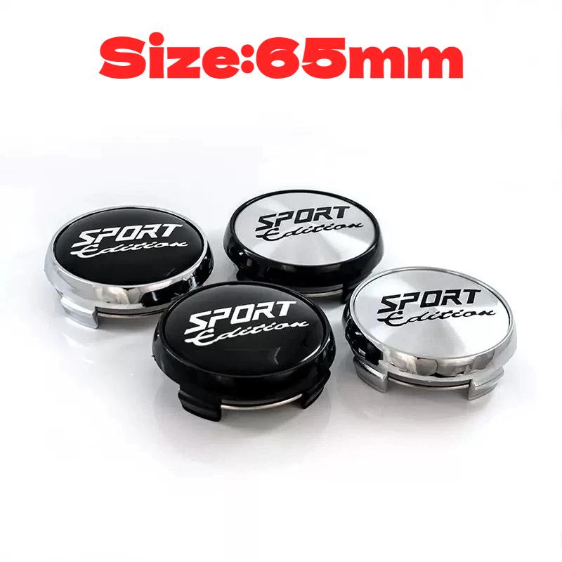 4Pcs 60mm/65mm SPORT Edition Logo Car Wheel Center Hub Caps Cover Decoration Accessories