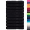 Vidaxl Ręczniki Premium Solund, 10 Szt., Czarne, 100X200 Cm, 600 G/Cm²